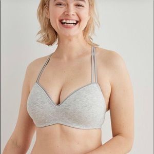 Aerie Gray Push Up Bra